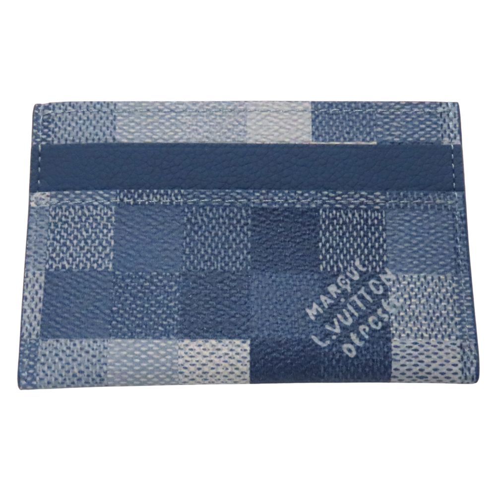 【中古】LOUIS VUITTON ルイヴィトン M2A075 カードケース ポルト カルト・ダブル ダフモラージュキャンバス インディゴブルー ダミエ ブルー 青 A2602524【無料ギフトラッピング承ります】