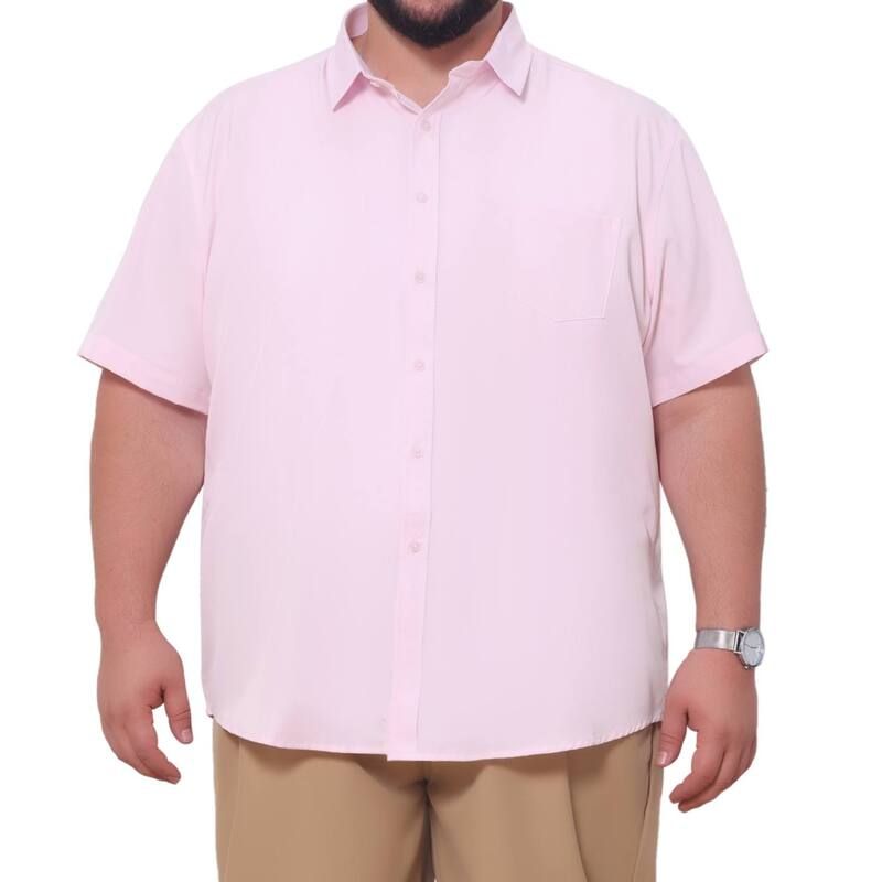 インスパイア シック レディース トップス Tシャツ トール INSPIRE CHIC Mens Big Tall Businesshirts with Chest Pocket Short Slee