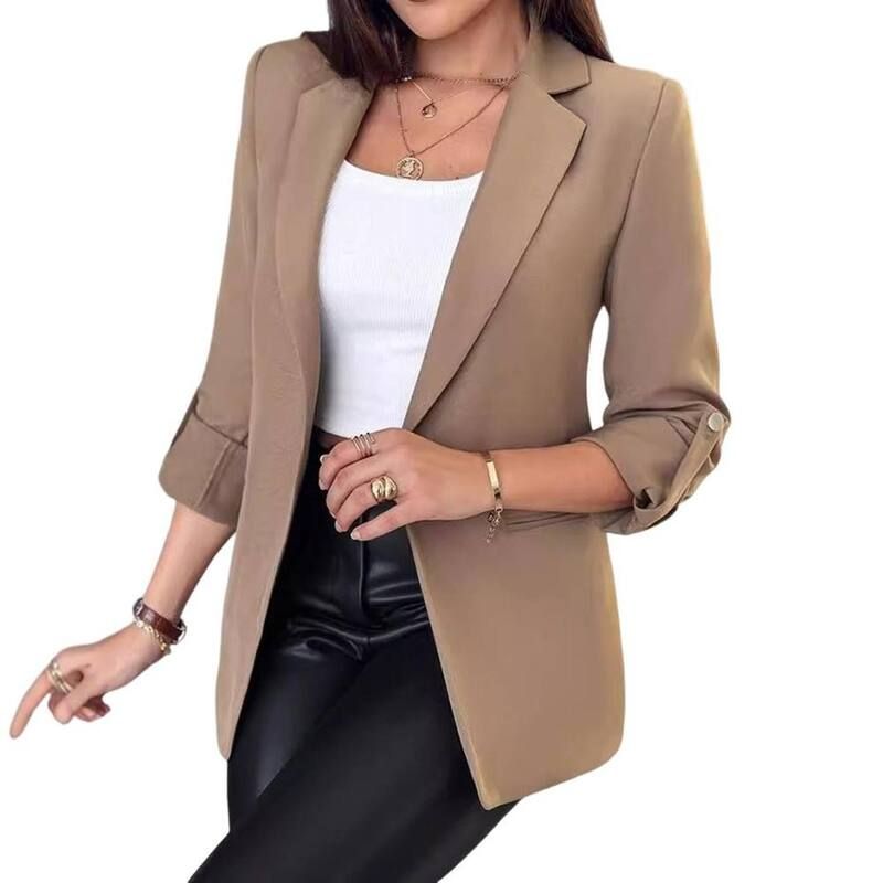 セオリア レディース アウター ジャケット・ブルゾン ブレザー Seoria Womens Blazer Dressy Open Front Long Sleeve Suit Jackets Busi