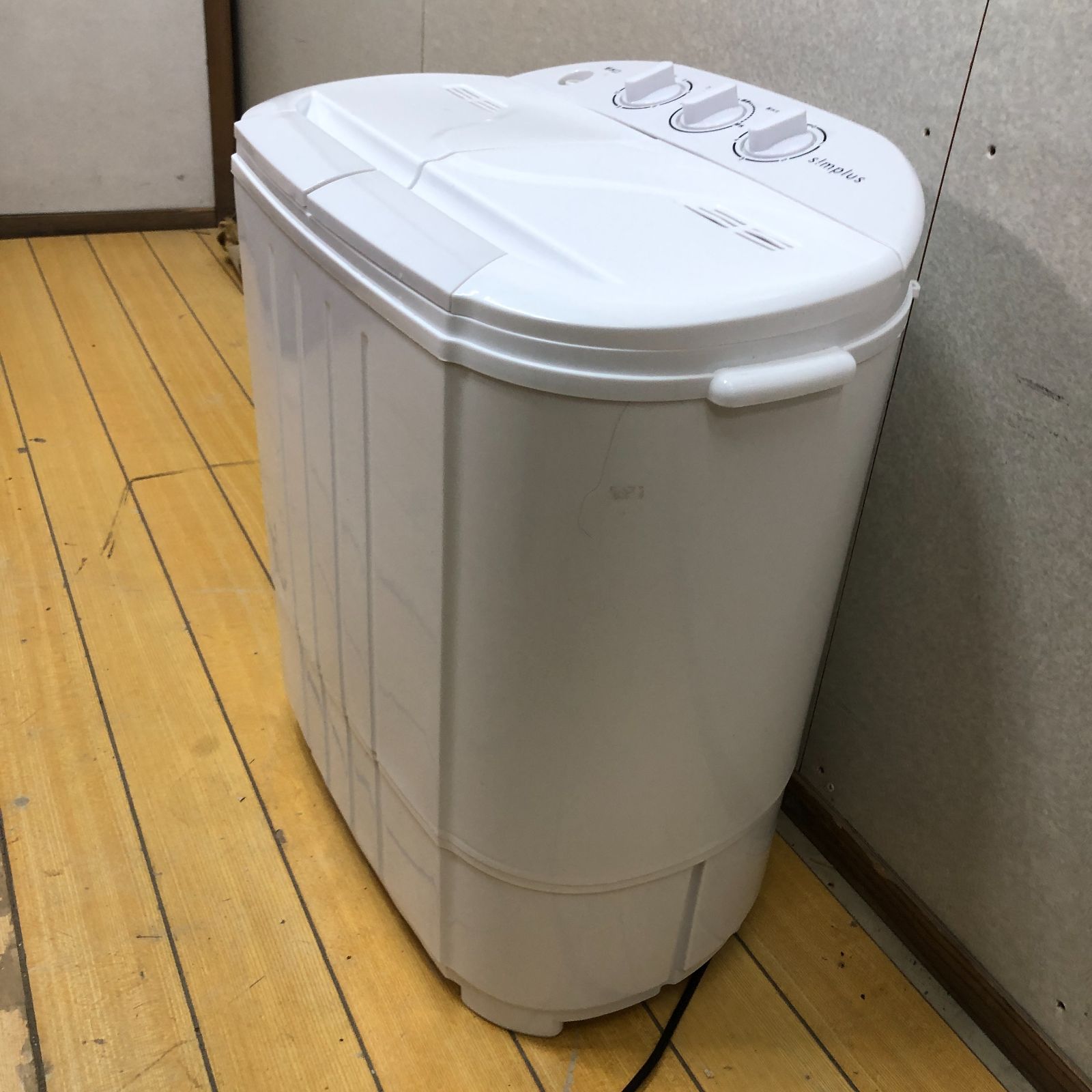 simplus シンプラス SP-NWM01 小型二槽式洗濯機 2024年製 洗濯3.6kg 脱水2.0kg コンパクト 一人暮らし ペット用品洗い　260612-12