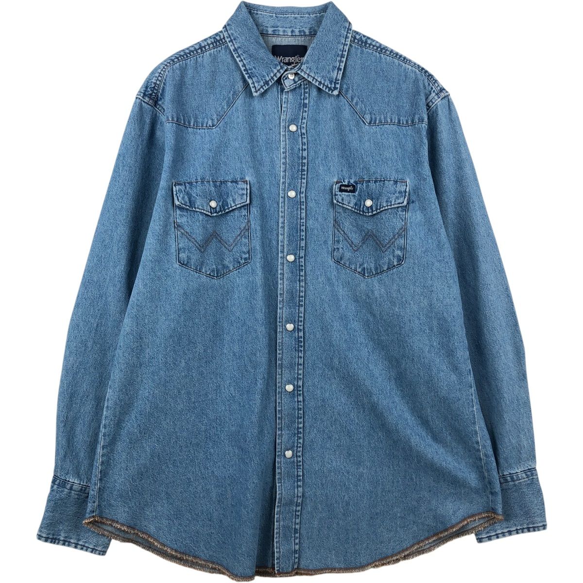 古着 ラングラー Wrangler 長袖 デニムウエスタンシャツ メンズXL相当/eaa647008