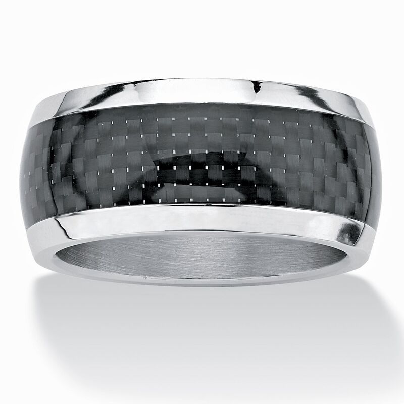 パームビーチジュエリー レディース アクセサリー リング Tシャツ PalmBeach Jewelry Mens Black IonPlated Stainlessteel Checkerboard