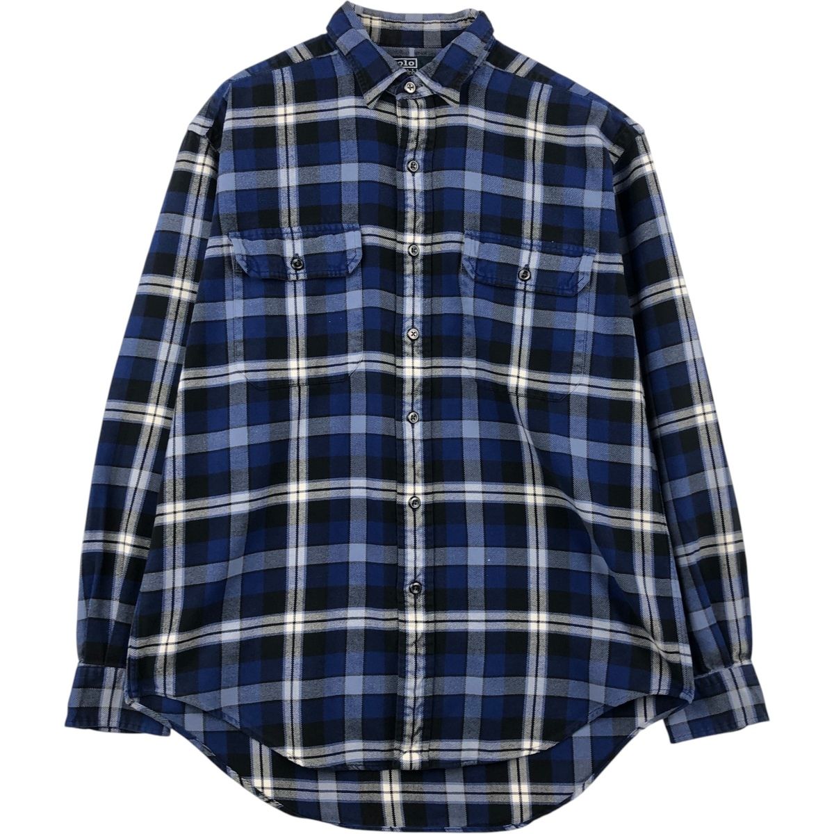 古着 ラルフローレン Ralph Lauren POLO by Ralph Lauren 長袖 フランネルチェックシャツ メンズM相当/eaa646892