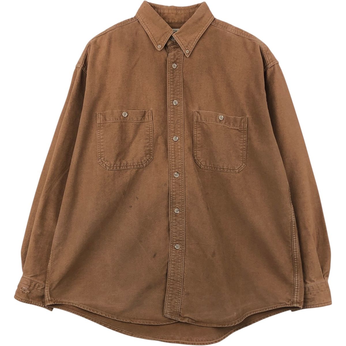 古着 80~90年代 エルエルビーン L.L.Bean 長袖 シャモアクロスシャツ USA製 メンズL相当 ヴィンテージ/eaa646893