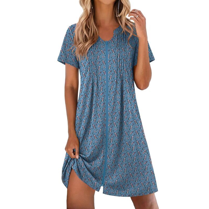 エコアー レディース アンダーウェア ナイトウェア コート Ekouaer Women Zipperobeshort Bathrobe Lightweight Mumu Duster House Co