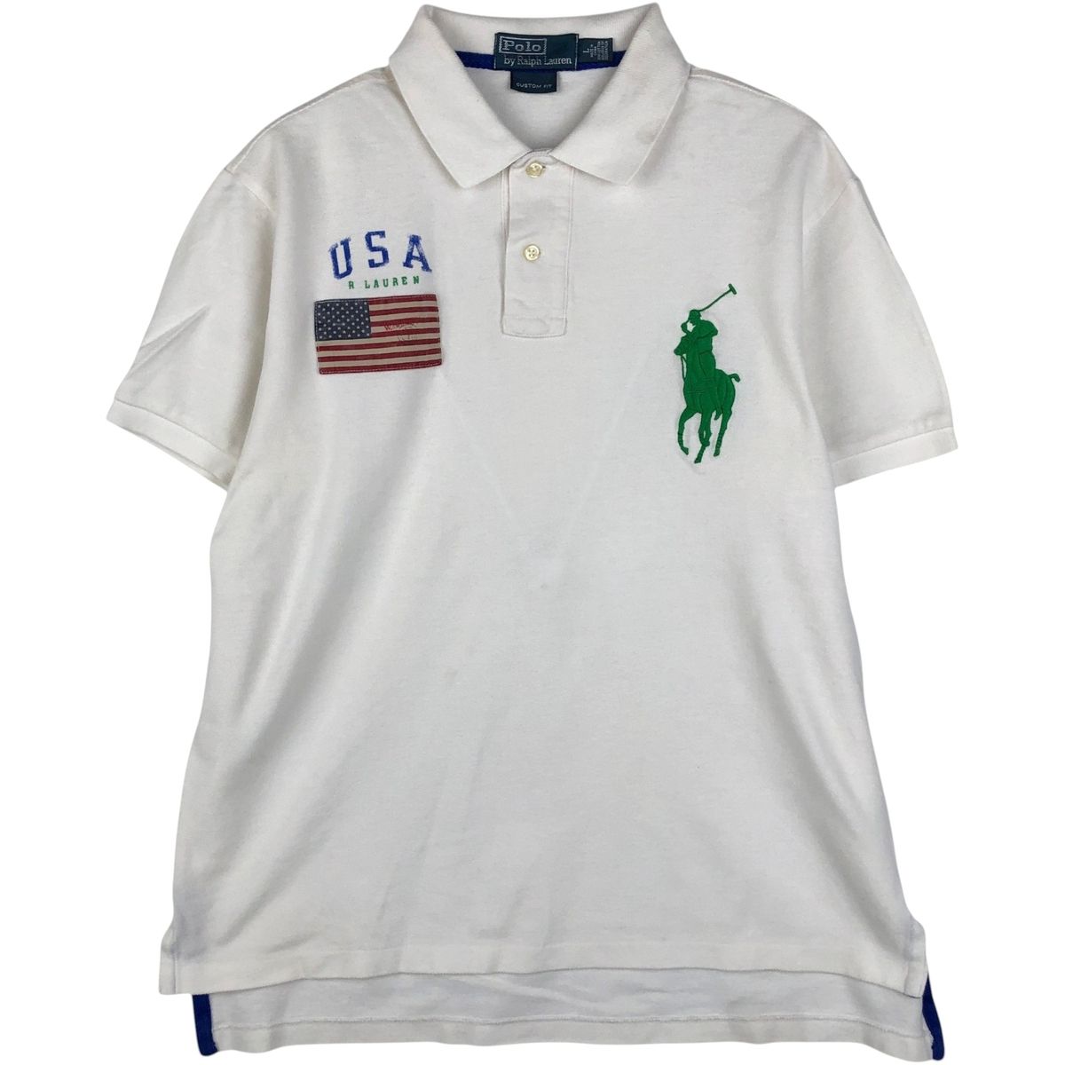古着 ラルフローレン Ralph Lauren POLO by Ralph Lauren CUSTOM FIT ビッグポニー 半袖 ポロシャツ メンズL相当/eaa644788