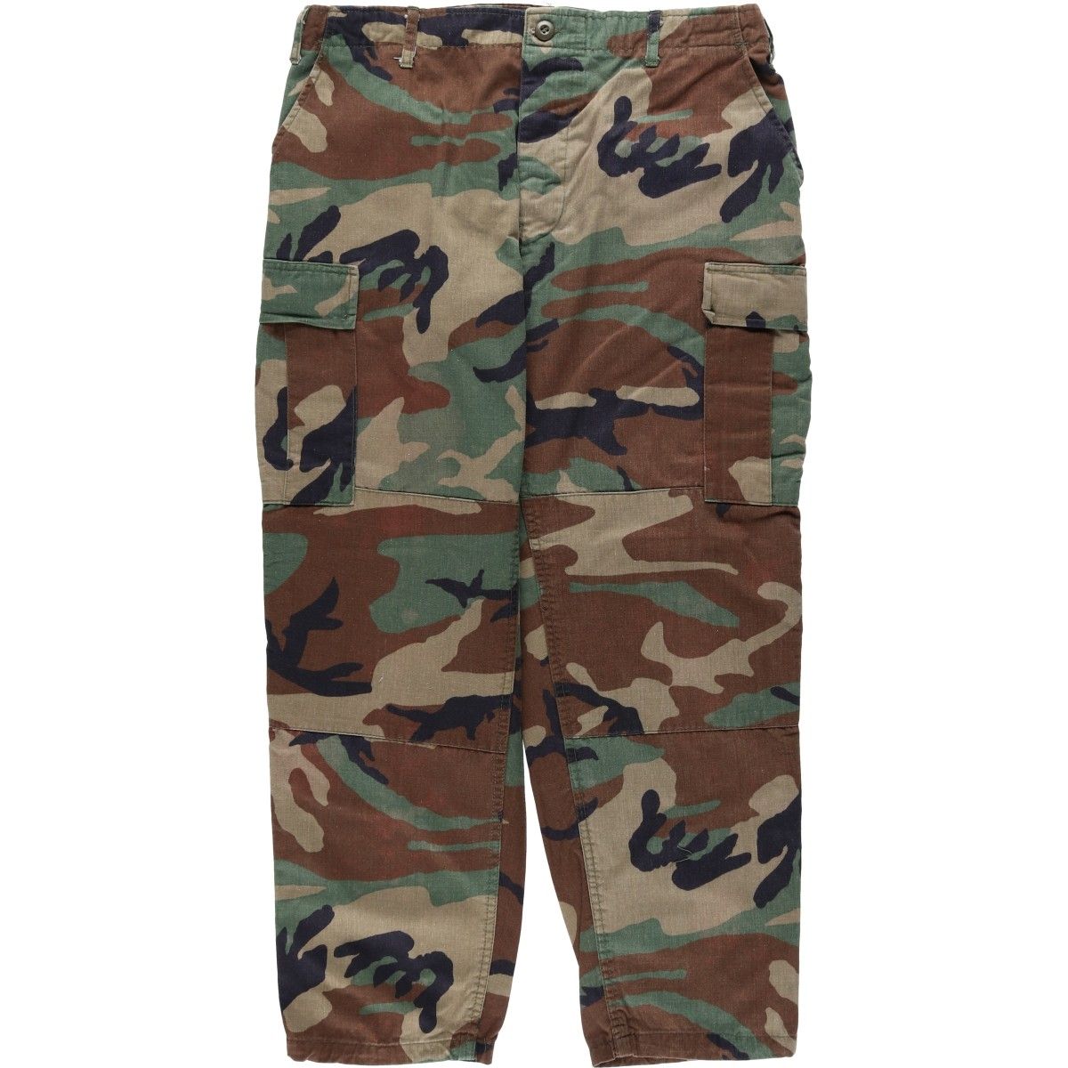 古着 民間品 迷彩柄 ウッドランドカモ ミリタリー カーゴパンツ コンバットパンツ LARGE-REGULAR メンズw36相当/eaa646380