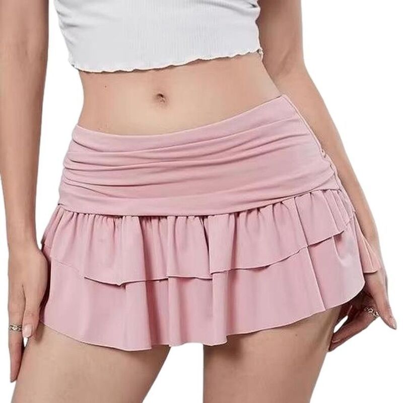 エリートチョイス レディース ボトムスカート A ライン ショートパンツ Elitechoice Womens Flounce Tenniskirt with Zipper A Line Layere
