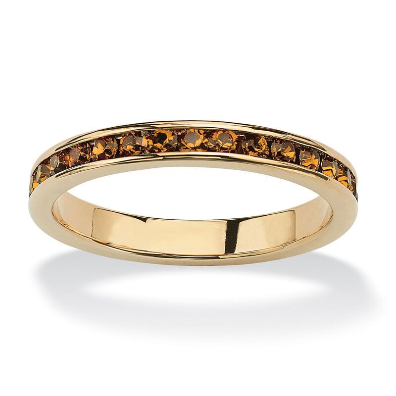 パームビーチジュエリー レディース アクセサリー リング PalmBeach Jewelry Round Simulated Birthstone Stackableternity RingPlate