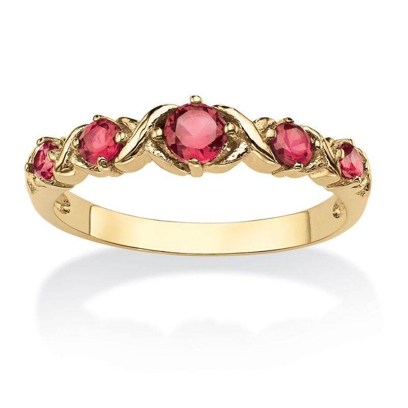 パームビーチジュエリー レディース アクセサリー リング PalmBeach Jewelry Goldplated Simulated Birthstone X O Ring Sizes 510 Oc