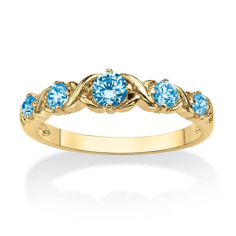 パームビーチジュエリー レディース アクセサリー リング PalmBeach Jewelry Goldplated Simulated Birthstone X O Ring Sizes 510 Ma