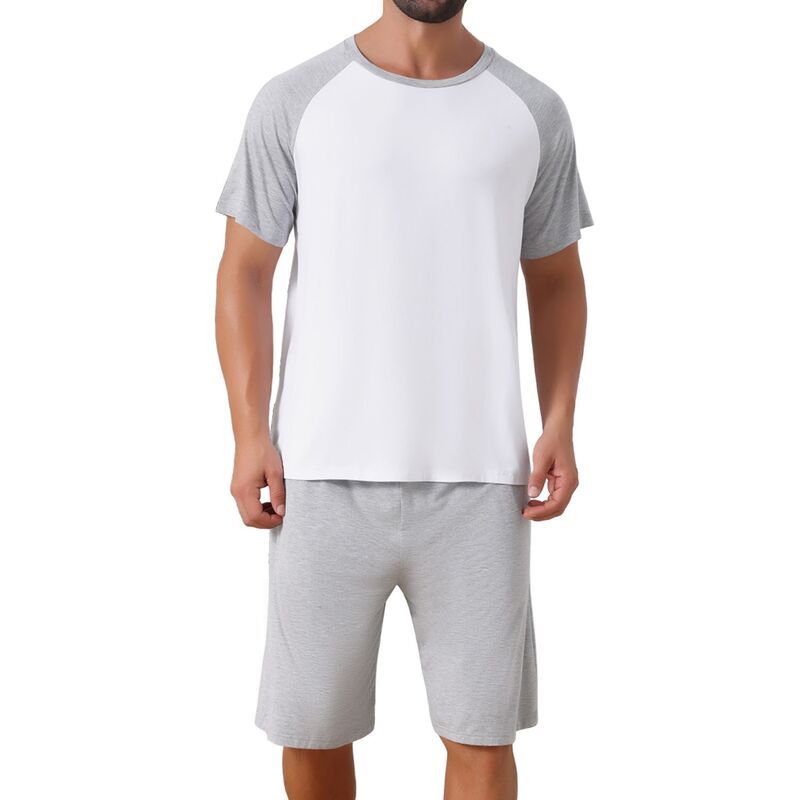 インスパイア シック レディース アンダーウェア ナイトウェア クルーネック INSPIRE CHIC Sleepwear Pajama for Mens Raglan Short Sleeves C