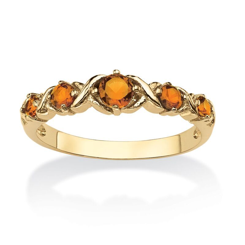 パームビーチジュエリー レディース アクセサリー リング PalmBeach Jewelry Goldplated Simulated Birthstone X O Ring Sizes 510 No