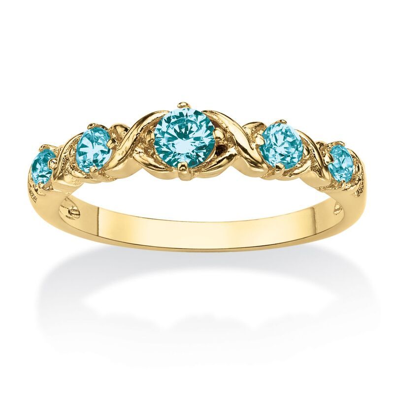 パームビーチジュエリー レディース アクセサリー リング PalmBeach Jewelry Goldplated Simulated Birthstone X O Ring Sizes 510 De