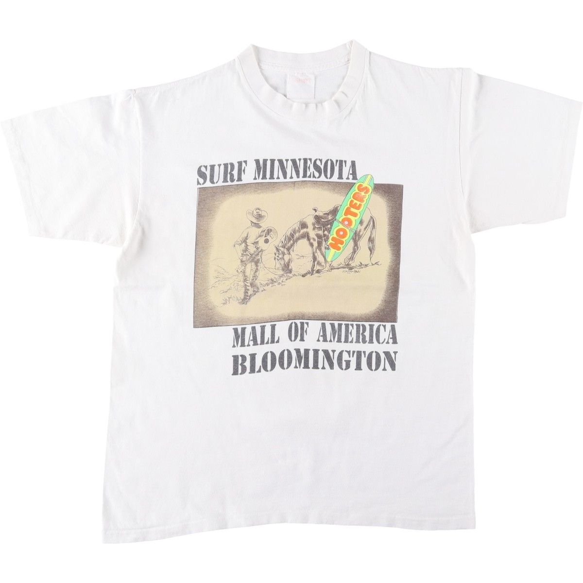 古着 ~90年代 T-SHIRT HOOTERS フーターズ アドバタイジングTシャツ メンズM相当 ヴィンテージ/eaa619573