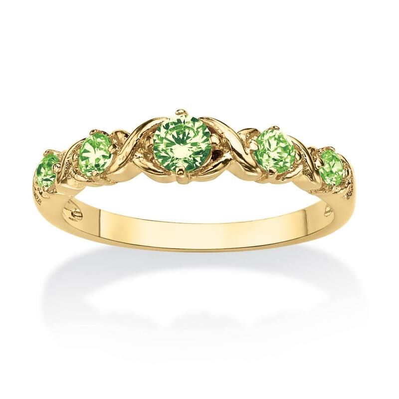 パームビーチジュエリー レディース アクセサリー リング PalmBeach Jewelry Goldplated Simulated Birthstone X O Ring Sizes 510 Au