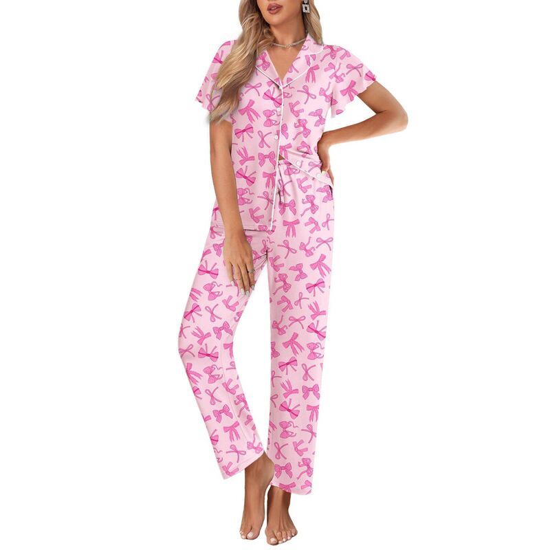 エコアー レディース アンダーウェア ナイトウェア フリル Ekouaer Pajamas for Women Set Button Up Sleepwear Cute Pjs Ruffle Slee