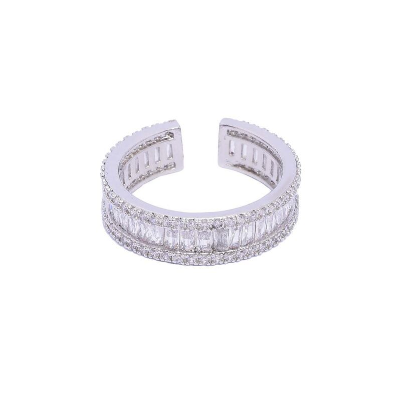 エージーピーパリ レディース アクセサリー リング AGPARISparkling Eternity Ring FreeSize Silver シルバー