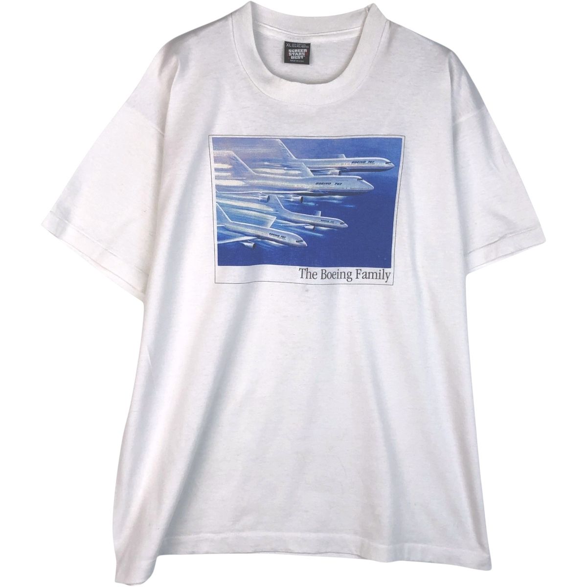 古着 ~90年代 スクリーンスターズ SCREEN STARS BEST Boeing ボーイング アドバタイジングTシャツ USA製 メンズXL相当/eaa645826
