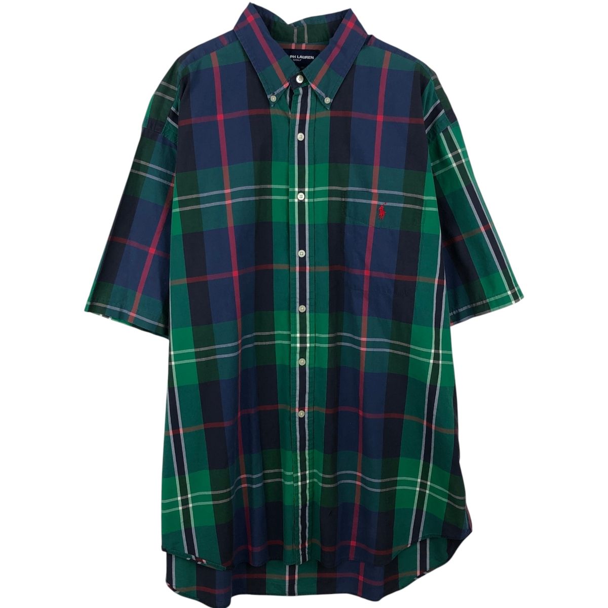 古着 ラルフローレン Ralph Lauren RALPH LAUREN GOLF TILDEN 半袖 ボタンダウン チェックシャツ メンズXL相当/eaa643980