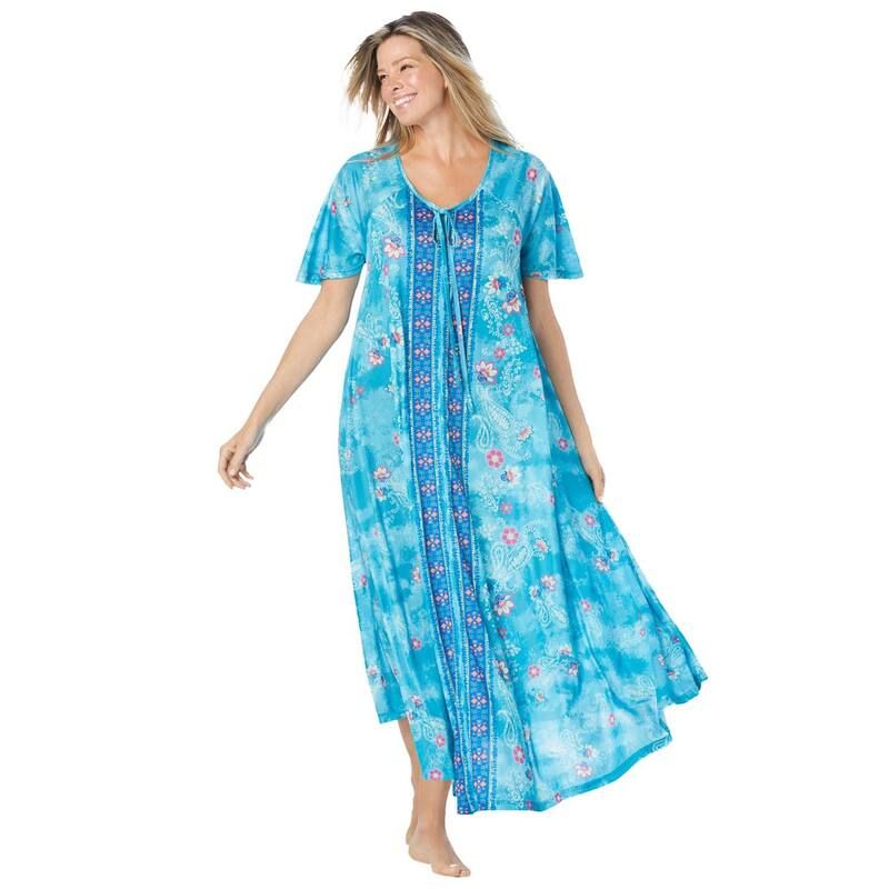 オンリーネセシティーズ レディース アンダーウェア ナイトウェア プラスサイズ プリント Only Necessities Plusize Sweeping Printed Lounger Carib