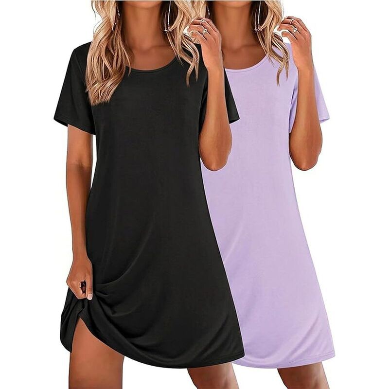 エコアー レディース アンダーウェア ナイトウェア シャツ Ekouaer Womens Pajama Set Sleepshirt Short Sleeve Night Shirtsoft Slee