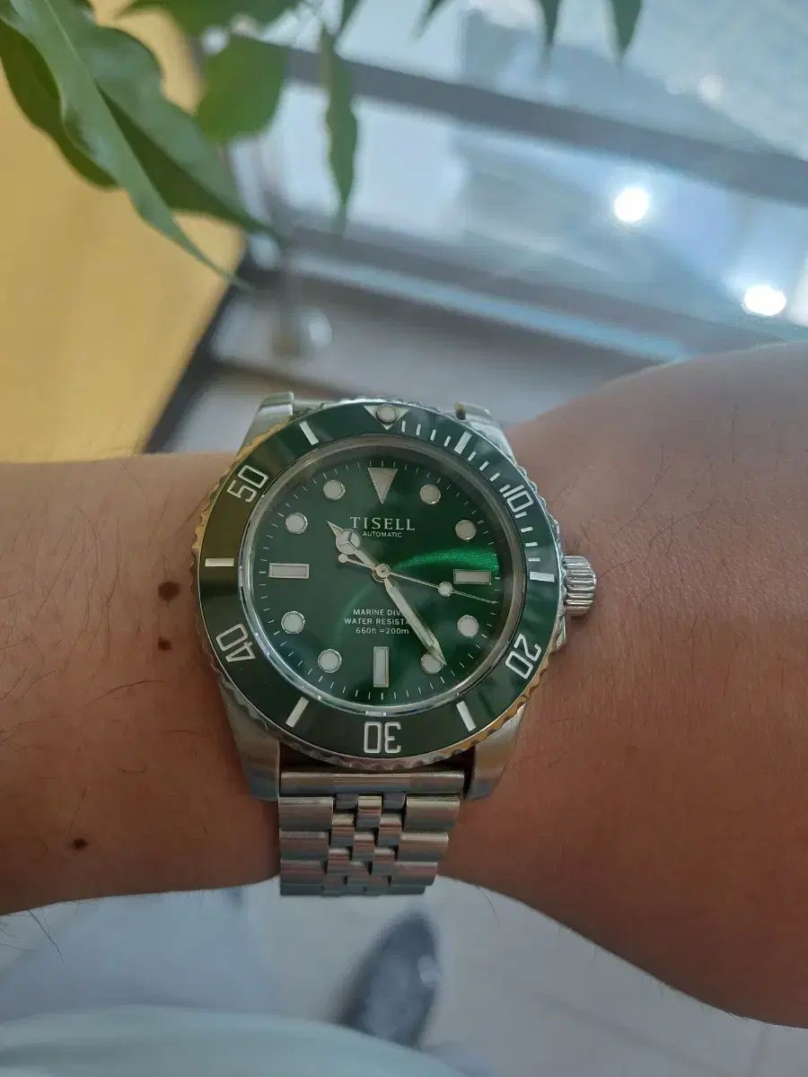 ティセル マリンダイバー 緑版 時計 (ROLEX サブマリーナー オマージュ)