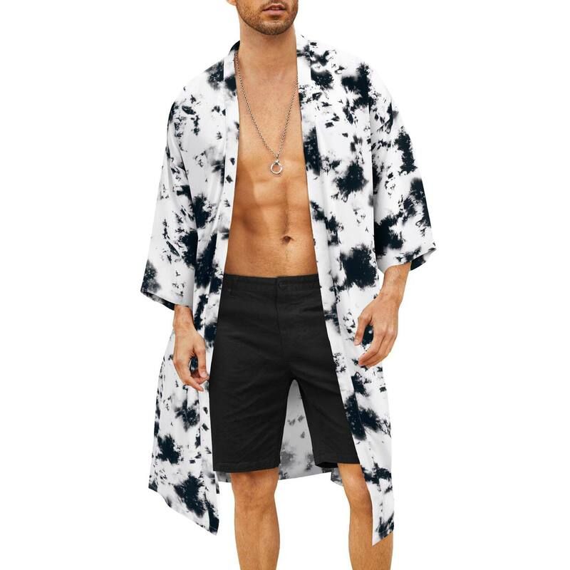 クーファンディ レディース アンダーウェア ナイトウェア シルク カーディガン COOFANDY Mens Kimono Robe Lightweight Open Front Long Cardig