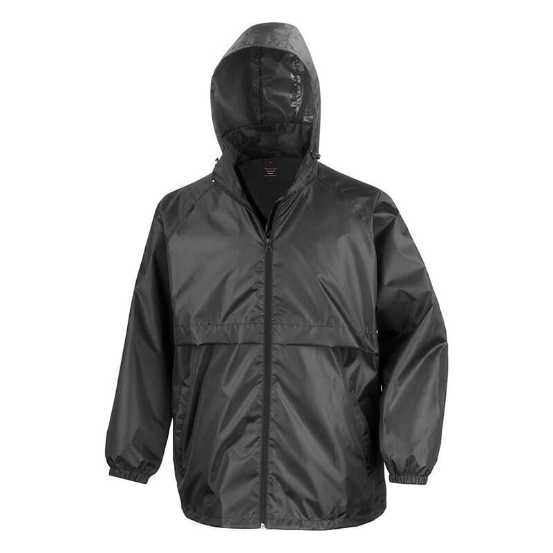 リザルト レディース アウター ジャケット・ブルゾン Result Mens Core Adult Windcheater Waterepellent Windproof Jacket Black ブ