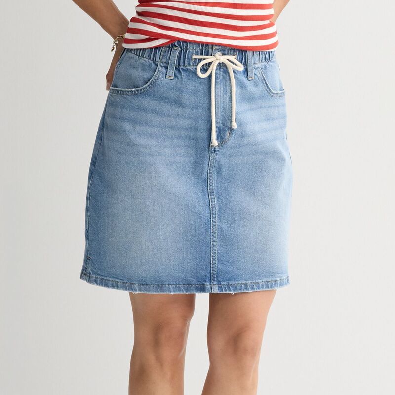 ソノマ レディース ボトムスカート Womensonoma Goods For Life Mid Rise Paper Bag Waist Skirt Medium Wash