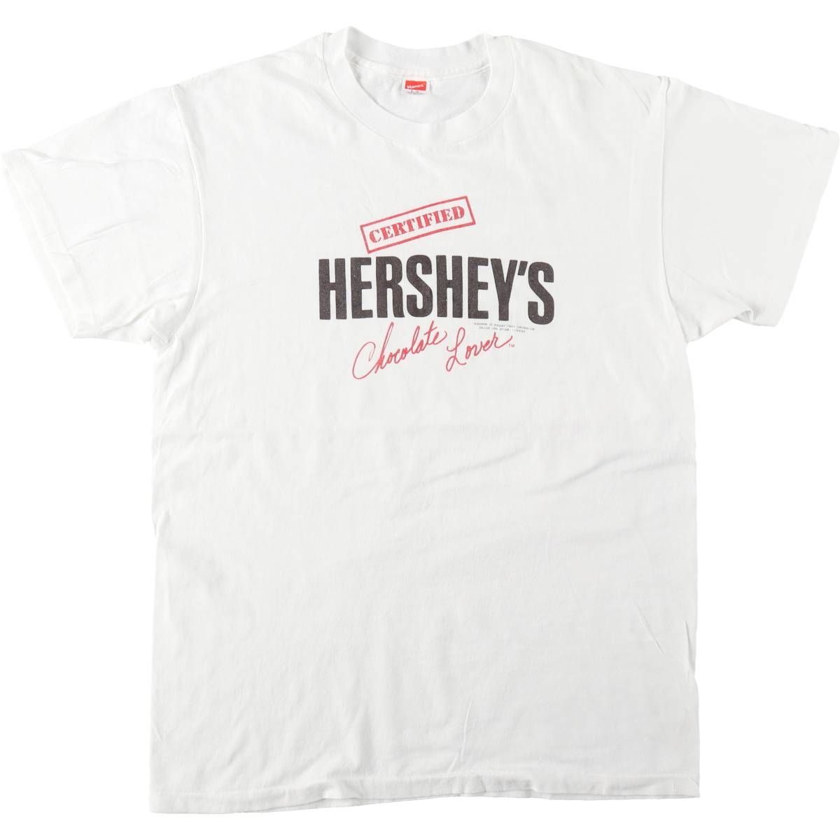 古着 80~90年代 ヘインズ Hanes HERSHEY'S ハーシーズ アドバタイジングTシャツ USA製 メンズL相当 ヴィンテージ/eaa641300