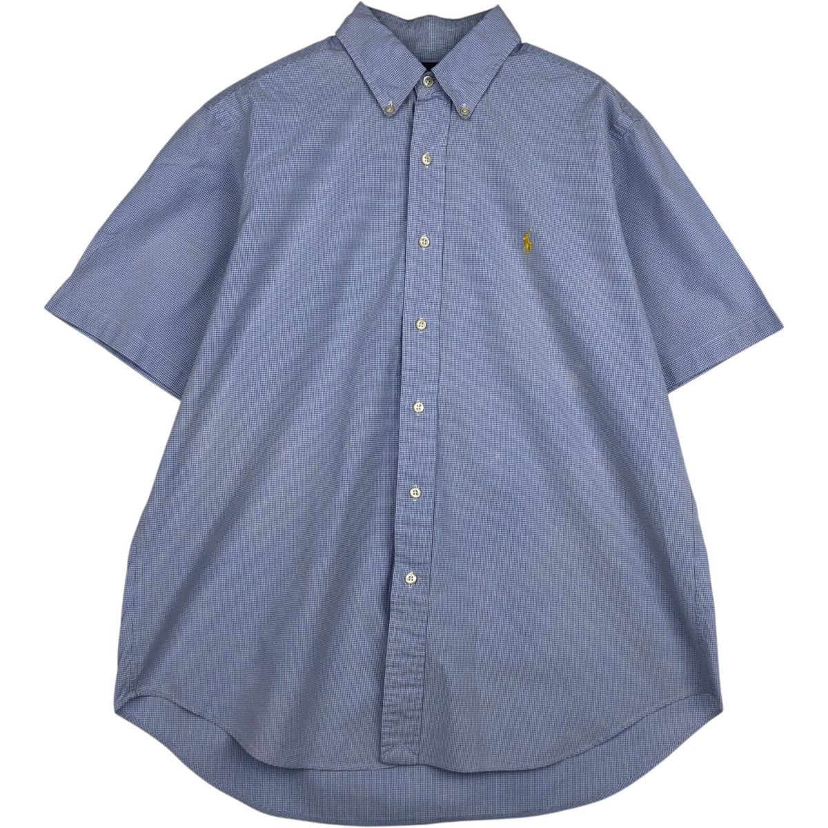 古着 ラルフローレン Ralph Lauren CLASSIC FIT クラシックフィット ギンガムチェック 半袖 ボタンダウン チェックシャツ/eaa640698