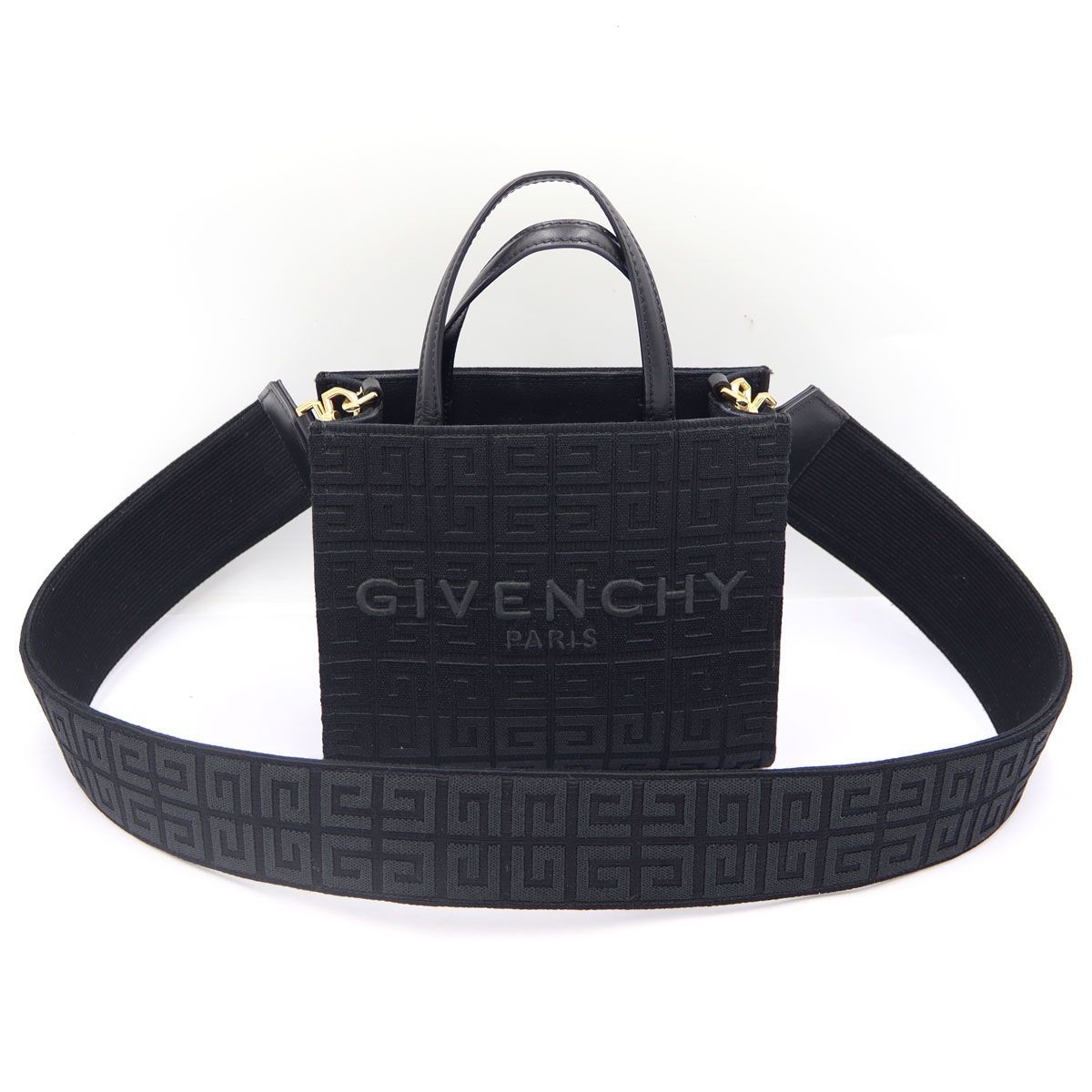 ジバンシィ（GIVENCHY）　Gトートバッグ　BB50NDBIME　W19cm×H16cm×D8cm　ブラック　ショルダーバッグ　レディース(中古)