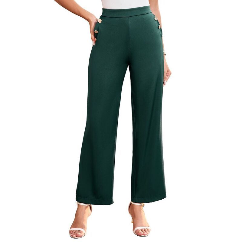 イエスファッション レディース ボトムス カジュアルパンツ Yesfashion Womenstraight Pants High Waisted Stretch Work Pants Office