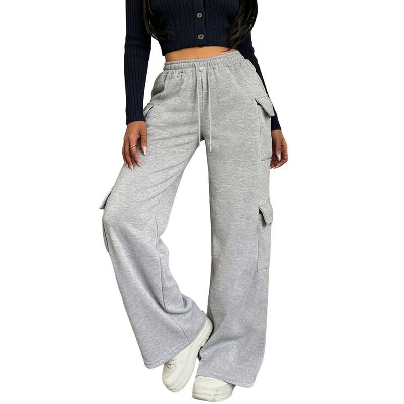 クリアフラワー レディース ボトムス カジュアルパンツ ワイドレッグ スウェットパンツ ジョガーパンツ ClearFlower Womens Cargo Sweatpants Wide Leg Dra