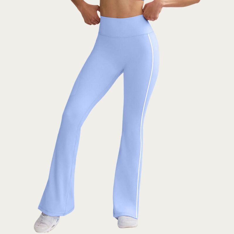 アンナカシ レディース ボトムス カジュアルパンツ ハイウエスト コントラスト レギンス AnnaKaci Womens High Waist Flare Yoga Pants with Contra