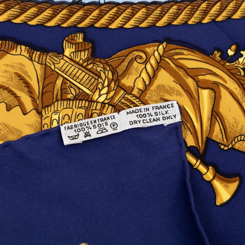 エルメス カレ90 MARINE ET CAVALERIE 海と騎兵隊 スカーフ 大判