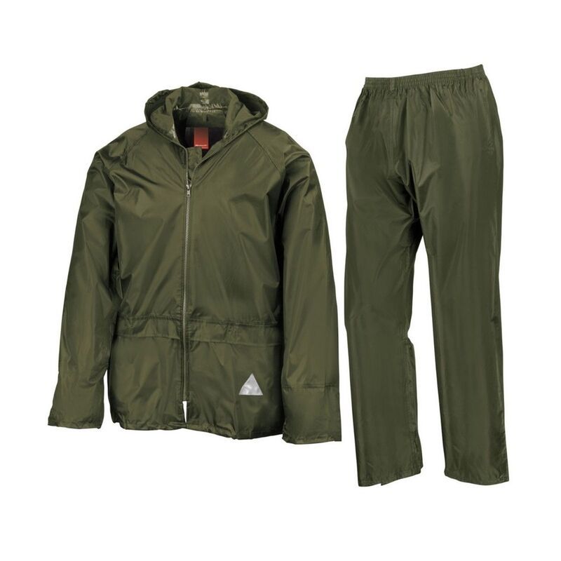 リザルト レディース ボトムス カジュアルパンツ ジャケット Result Unisex Adult Waterproof Jacket And Trouserset Olive オリーブ