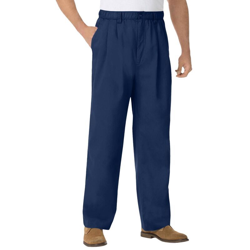 キングサイズ レディース ボトムス カジュアルパンツ プリーツ トール KingSize Mens Big Tall Knockarounds FullElastic Waist Pleated Pa