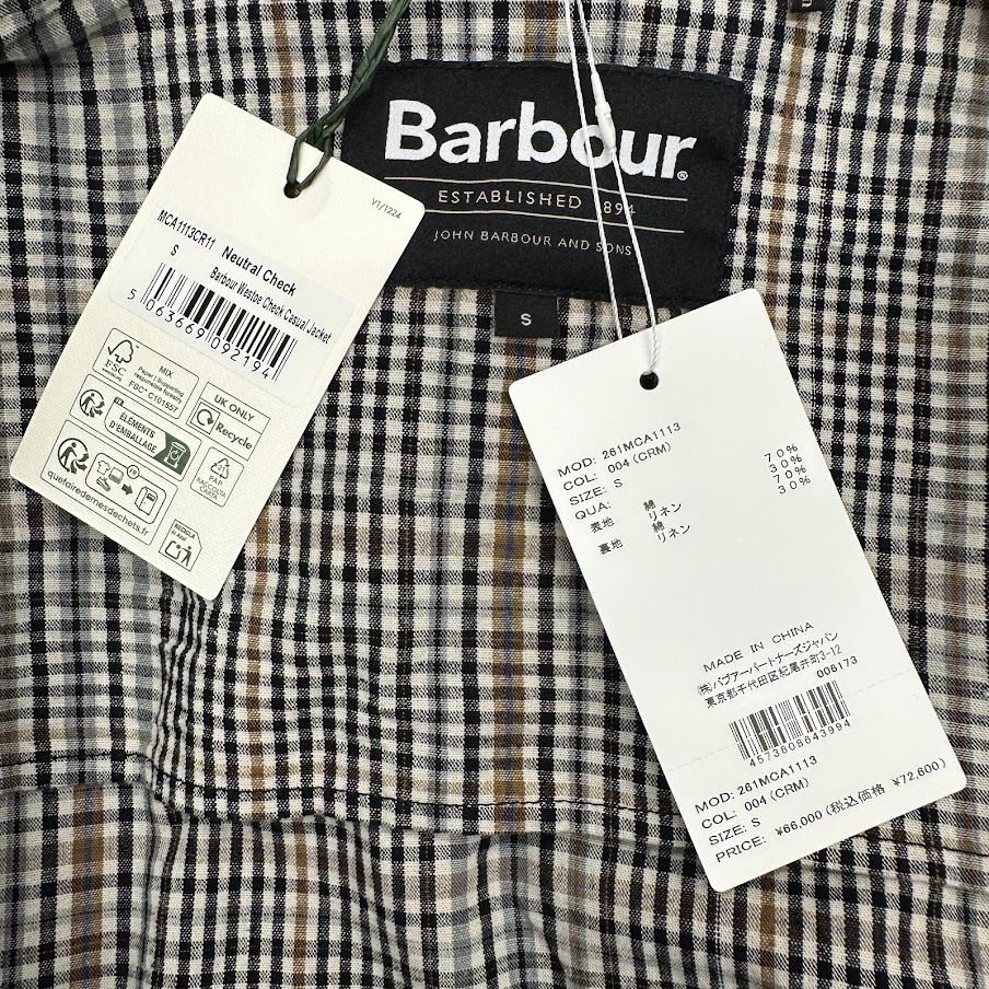 Barbour バブアー Westoe チェックカジュアルジャケット 261MCA1113
