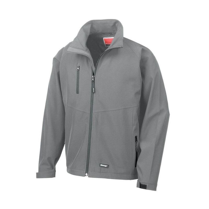 リザルト レディース アウター ジャケット・ブルゾン Result Mens 2 Layer Base Softshell Breathable Wind Resistant Jacket Silve