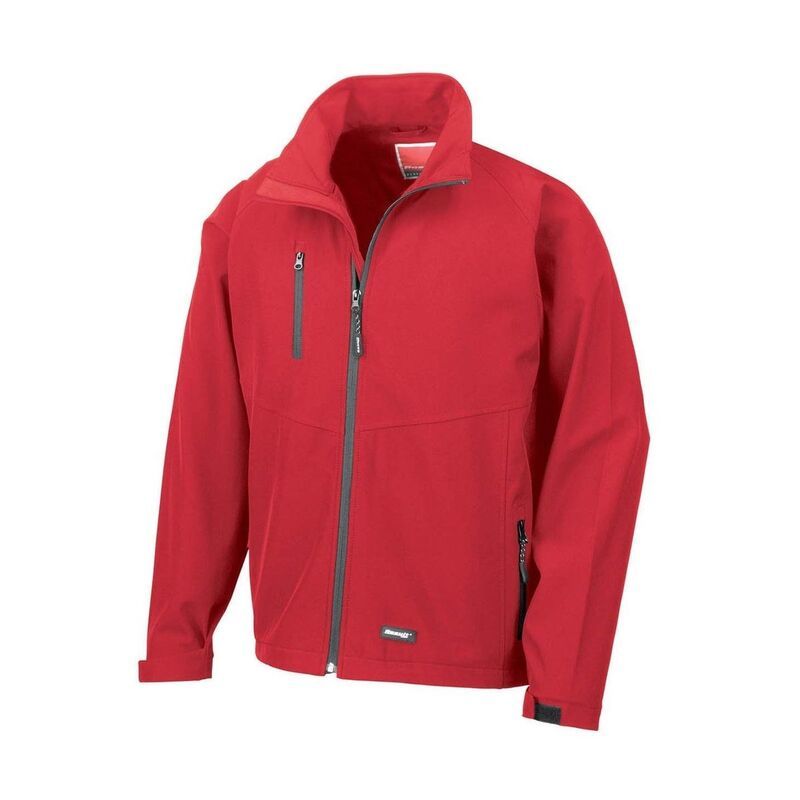 リザルト レディース アウター ジャケット・ブルゾン Result Mens 2 Layer Base Softshell Breathable Wind Resistant Jacket Red レ