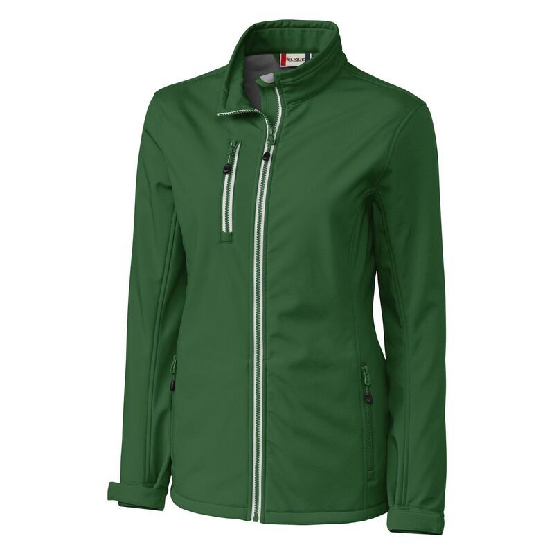 クリーク レディース アウター ジャケット・ブルゾン Clique Telemark Stretch Softshell Full Zip Womens Jacket Bottle Green グリー
