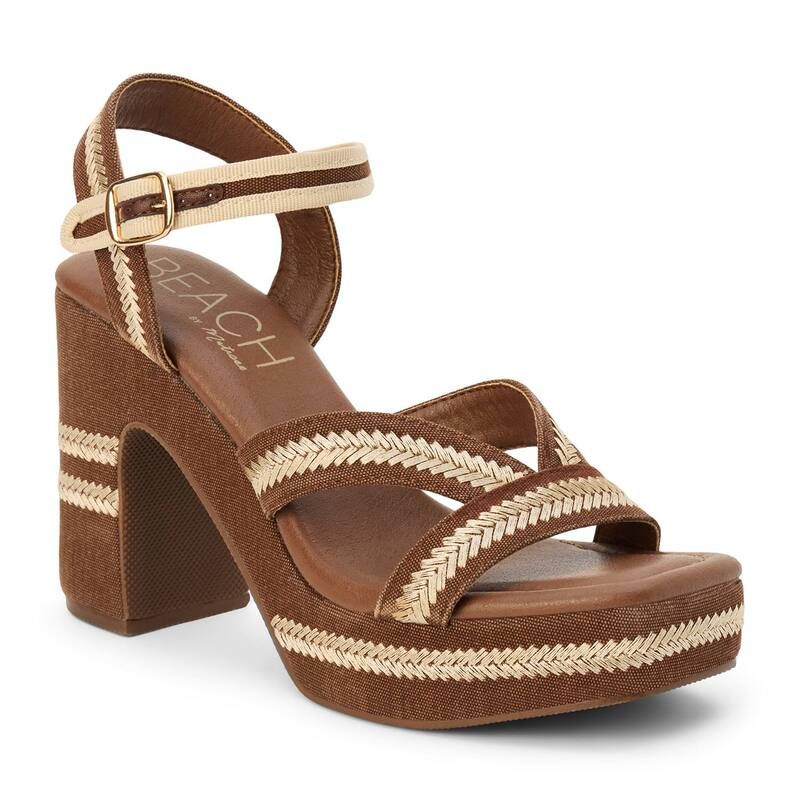ビーチバイマティス レディース シューズ パンプス プラットフォーム サンダル Beach by Matisse Adelaide Womens Platform Sandals Choco