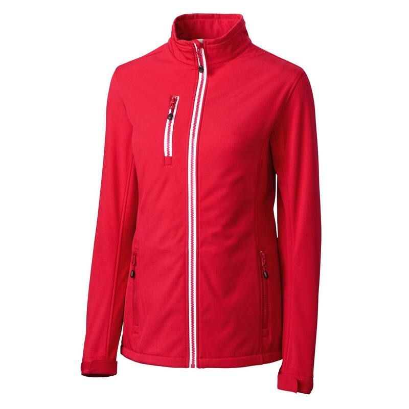 クリーク レディース アウター ジャケット・ブルゾン Clique Telemark Stretch Softshell Full Zip Womens Jacket Red レッド