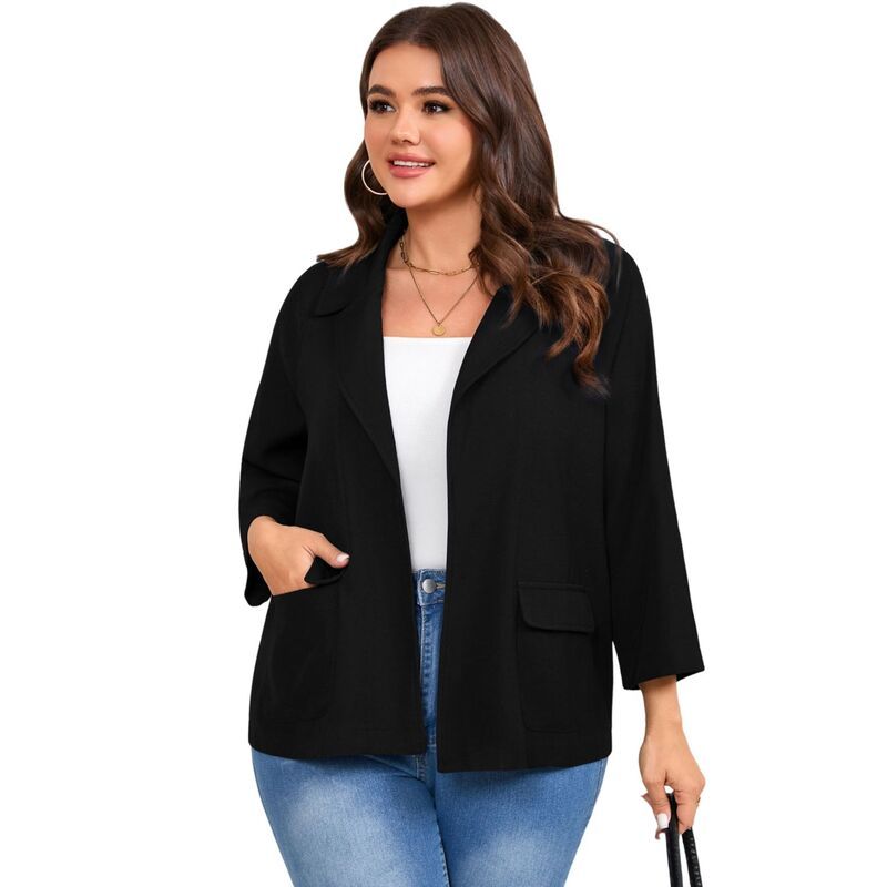 セオリア レディース アウター ジャケット・ブルゾン プラスサイズ ブレザー Seoria Plusize Women Casualightweight Blazer Lapel Work Offic