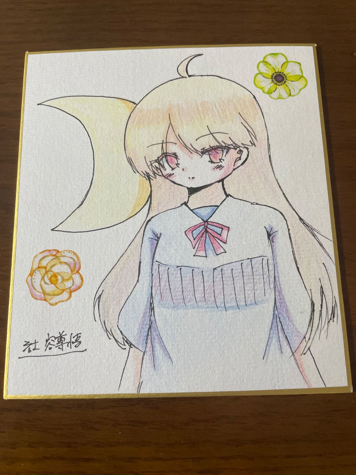 手描きイラスト43 月擬人化