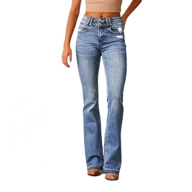 エリートチョイス レディース ボトムス デニムパンツ ブーツカット ブーツ ジーンズ ハイウエスト Elitechoice Womens HighWaisted Retro Flare Jeanstr