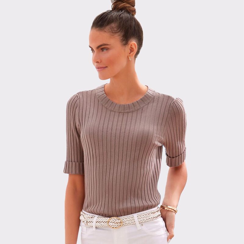 ラスカーナ レディース アウター ニット・セーター Lascana Womens Pearl Detail Sweater Taupe トープ