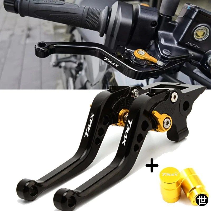 YAMAHA TMAX530 SX DX 2012-2018 - 20 TMAX 500 08-12 オートバイショートブレーキクラッチレバータイヤバルブキャップカバー